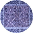 thumbnail image 1 of Ahgly Company Indoor Round Persian Blue Traditional Area Rugs, 4' Round, 1 of 4