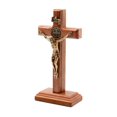 thumbnail image 2 of Mesa de pared Cross Intercession, 13 cm, madera maciza, oro envejecido, 2 of 6