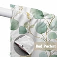 thumbnail image 2 of Eucalyptus Leaves Kitchen Window Curtains, Swag Curtains Valance for Bedroom Living Room Bathroom, Green Gold Spring Botanical Branch Rod Pocket Window Treatment Curtain Block Drapes 2 Panels 36"x45", 2 of 9