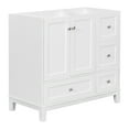 thumbnail image 2 of 36" Bathroom Vanity Cabinet With 2 Doors Pull In/Out Drawers Free Standing Solid Wood Frame Bathroom Vanity For Bathroom Garage Garden (Sink Not Included), 2 of 9