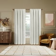 thumbnail image 6 of Sun Zero Bronte Floral Jacquard 100% Blackout Rod Pocket Curtain Panel, 50"W X 63"L, Pearl, 6 of 8
