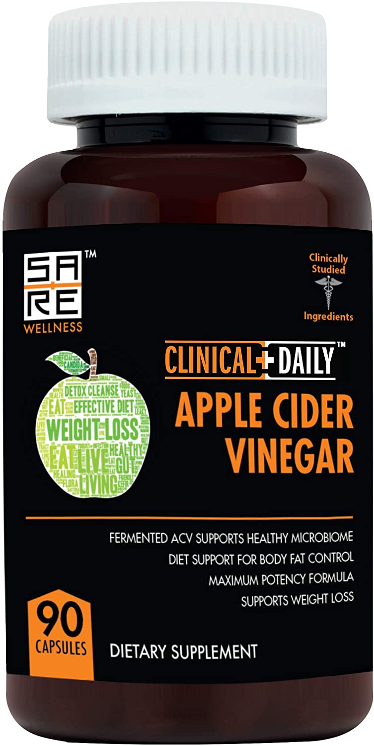 Apple Cider Vinegar Diet Capsules Supplement. Natural ACV Detox