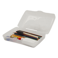 thumbnail image 3 of Storex Standard Plastic Pencil Box, Lightweight Pencil Case for Students, Grade School to College, Clear, 3 of 4