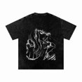 thumbnail image 3 of Distressed Cotton Streetwear Shirt, Berserk Griffith Unisex Cotton Acid Wash T-Shirt, 3 of 5