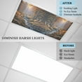 thumbnail image 3 of 2 Pack Deer in Fluorescent Light Covers for Ceiling Lights Sunset Forest Magnetic Ceiling Light Covers Overhead Light Filters for Office Classroom Home, 3 of 9