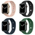 thumbnail image 1 of BXUXOHS (1Pack/4Pack) Silicone Sport Band for Apple Watch 40mm 41mm 42mm 38mm 44mm 45mm 49mm for Women Men, Elastic Adjustable Silicone Strap Wristbands for iWatch Screen Ultra 8 7 6 5 4 3 2 1 Nike, 1 of 11