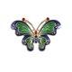 thumbnail image 1 of Broche con detalles vintage de mariposas verdes esmaltadas, 1 of 2