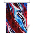 thumbnail image 2 of Shower Curtains for Bathroom-72"x72",Red Blue Marble Texture Pattern Waterproof Bath Curtain Grommet Shower Curtain Set with Hooks,, 2 of 9