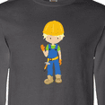 thumbnail image 4 of Inktastic Construction Worker, Blond Hair, Boy With Hammer Long Sleeve T-Shirt, 4 of 5