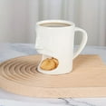 thumbnail image 2 of JingChun Ceramic Mug Cup Remembrance Christmas Presents Cute Ceramic Mug with Biscuit Holder Face Drinking Cup Christmas Favors Espresso Ground Tea Mug Mugs White Cookie Coffee, 2 of 2