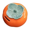 thumbnail image 4 of 2x Tarro De Cerámica De Caqui, Bote De Dinero En Efectivo De Color Naranja Para Escritorio, Sala De Estar, Balcón, 4 of 8