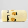 thumbnail image 6 of Kyusrd Velvet Hand Towels for Bathroom,Cotton Soft Absorbent Decorative Hand Towel for Face Spa Bath Gym Kitchen,Yellow,34x74cm, 6 of 6