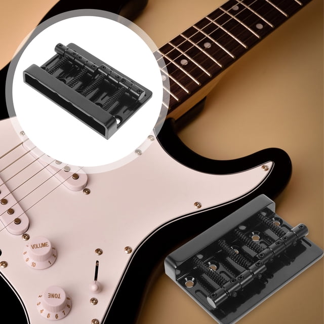 unbranded Y Metálica Resistente Para Guitarra Eléctrica Uso Profesional Negro