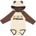 thumbnail image 3 of Inktastic I Heart Hermit Crabs Boys or Girls Long Sleeve Baby Bodysuit, 3 of 5