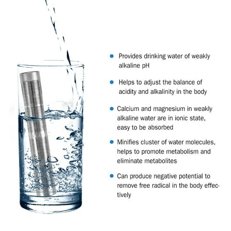 

Zerodis Alkalizer Stick Water Purifier Portable Alkaline Water Stick PH Alkalizer Ionizer Hydrogen Minerals Wand Purifier Filter