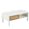 thumbnail image 7 of Rattan Coffee table with Metal Legs, SHINPT Mid Century Modern Coffee Table, Small Coffee Table Sliding Door for Storage, Couch Desk for Livingroom, Office Areas, Floor Table, Apartment Furniture, 7 of 7