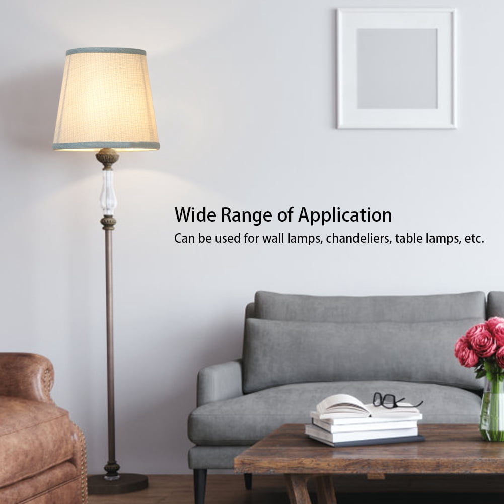NFTIGB E14 Household Cloth Art Chandelier Lampshade, Floor Lamp Shade Light Cover for Table Lamps, Wall Lamps and Pendants. Modern Minimalist Light Blue Design, 5.9 inches / 15 cm Width