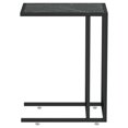 thumbnail image 2 of vidaXL Computer Side Table Black Marble 50x35x65 cm Tempered Glass, 2 of 4