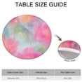 thumbnail image 6 of Colorful Floral Watercolor Pattern Round Fitted Tablecloth with Elastic Edge,Dining Table Cover Waterproof,Outdoor Round Tablecloth for Camping,Dining,Indoor and Outdoor, 6 of 7