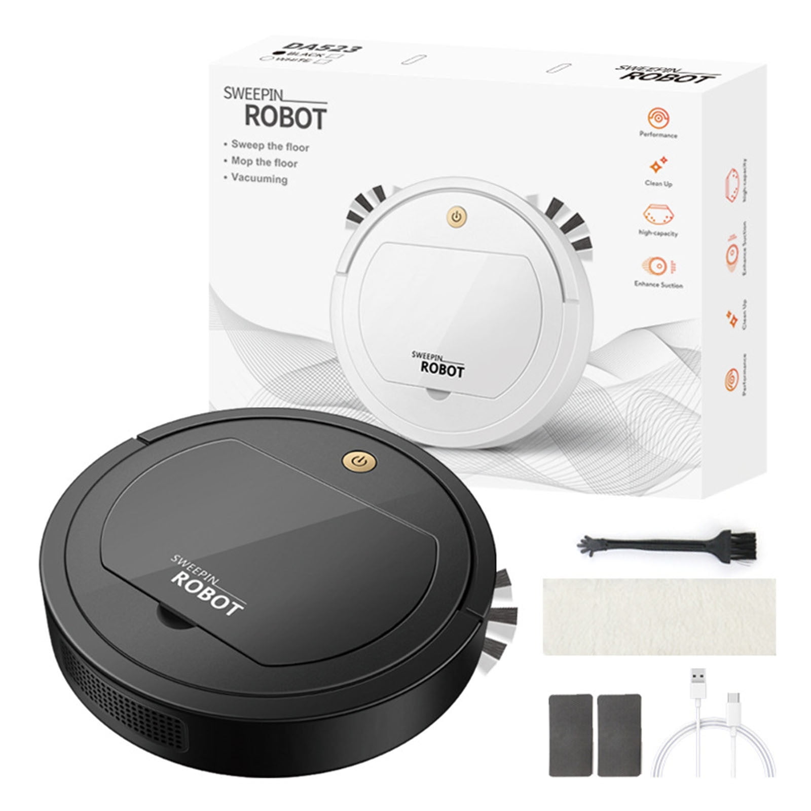 Ovzne Robot Vacuum Cleaner Self-Charging Robotic Vacuum Cleaner, Strong Suction Voice Control for Hardfloor and Carpet 2024 Home