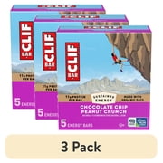 (3 pack) CLIF BAR Energy Protein Bars, Chocolate Chip Peanut Crunch, 5ct