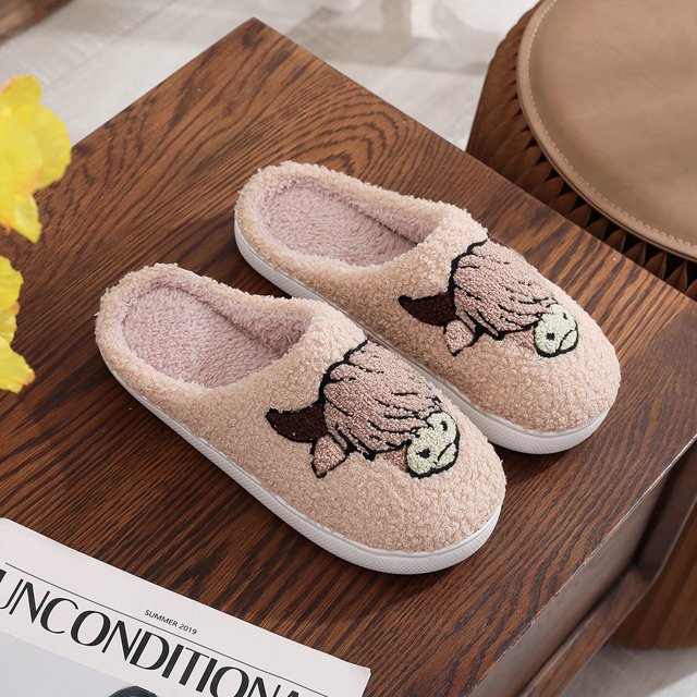 Pantufla Pantuflas para mujer y hombre, pantuflas de invierno, antideslizantes, acogedoras vacas (36-37 (tamaño de ajuste 35-36 pies)) Likrtyny Tenis De Mujer Tenis De Hombre
