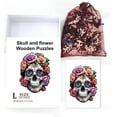 thumbnail image 2 of 200Pcs Day of The Dead Wooden Jigsaw Puzzles for Adults 280x366mm/11x14.4inch Halloween Skull Flower Wood Adult Puzzles Colorful Unique Animal Shaped Wooden Puzzles, 2 of 7