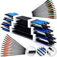 thumbnail interactive-video image 1 of 12-Pack 20" Carbon Crossbow Bolts With 12 Broadheads – Hunting Arrow Set (Blue, Traditional Style) 1 of 4