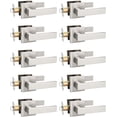 thumbnail image 1 of Poignée de Porte en Nickel Brossé Serrure de Porte d'Intimité Intérieure Serrure de Porte de Lit et de Bain avec Poignée de Serrure de Porte Carrée Rose Moderne Sans Clé Réversible pour Gauche et Droite, 1 of 8