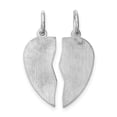 thumbnail image 3 of Sterling Silver 2-Piece I Love You Heart Charm Pendant, 3 of 5