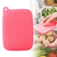 thumbnail image 2 of Kitchen Fruit Cleaning Brush, Rose Red, 12*8 Cm, Mohdy Plastic Cleaning Agent, 1Pcs Vegetable Brush With Soft Kitchen Produce Scrubber For Potatoes Carrots Onions Dishwasher Kitchen Cleaning Brush, 2 of 9