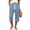 *Light Blue, variant on VBVC Women's Waffle Drawstring Capri Pants , Summer Wide Leg Trousers For Women , Ladies' Casual Soft Beach Bottoms with Pockets,Light Blue,S-2XL