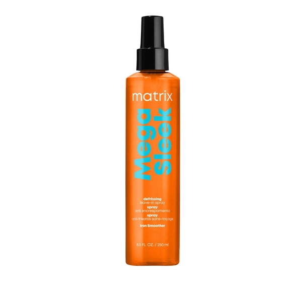 Matrix Mega Sleek Tratamiento Spray | Termoprotector anti-frizz | Protege al cabello contra el calor hasta por 230°C, combate el frizz, suaviza y aumenta el brillo | Formulado con manteca de k