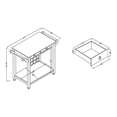thumbnail image 6 of Furniture of America Reeve Wood Portable Kitchen Cart in Dark Walnut, 6 of 6