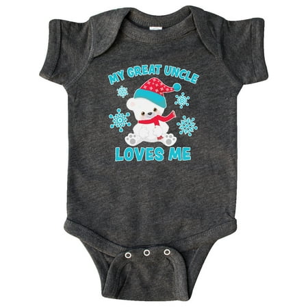 

Inktastic Polar Bear My Great Uncle Loves Me in Santa Hat Gift Baby Boy or Baby Girl Bodysuit