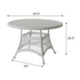 thumbnail image 5 of Pemberly Row Table à Manger Ronde Traditionnelle en Osier/rotin, Blanc, 5 of 5