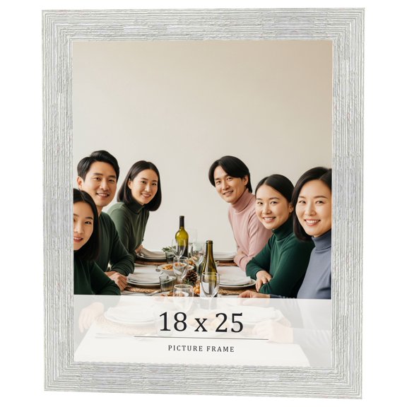 18x25 Frame White Real Wood Picture Frame Width 1.5 inches | Interior Frame Depth 0.5 inches | Barn