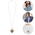 thumbnail image 4 of Men Women Hollow Heart Shaped Dial Arabic Numeral Pocket Watch with Chain, 4 of 8