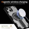 thumbnail image 5 of Strong Magnetic for iPhone 14 Case with Hidden Stand, Compatible with Mag-Safe, Military Grade Drop Protection, Built-in Kickstand for iPhone 14 Heavy Duty Shockproof Cover, Silver, 5 of 7