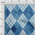 thumbnail image 2 of oneOone Cotton Flex Medium Blue Fabric Argyle Sewing Craft Projects Fabric Prints By Yard 40 Inch Wide, 2 of 4