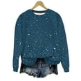 thumbnail image 2 of PNTUTB Women's Casual Oversized Crewneck Long Sleeve Fashionable Shimmering Print Pullover Sweatshirt, 2 of 6