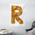 thumbnail image 1 of Letter R Tapestry, Floral R Made with Maple Leaves Bouquet Essence Autumn Inspirations Initials Theme, Wall Hanging for Bedroom Living Room Dorm Decor, 40W X 60L Inches, Multicolor, by Ambesonne, 1 of 2