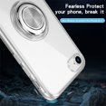 thumbnail image 4 of for iPhone SE3 Case with Ring Holder, Clear Case with 360° Rotatable Magnetic Kickstand Shockproof Protective Cover for iPhone SE3-Black, 4 of 5
