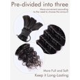 thumbnail image 4 of Trenzas bohemio de pelo humano con forma de piruleta, 18 cm, 50 g, 12 A, 4 of 6