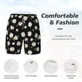 thumbnail image 5 of Lsque Mens Swim Trunks Daisies Flowers Pattern - Bathing Suit Compression Liner - Beach Swim Shorts Swimwear - (S-3XL) - Stretch Quick Dry -X-Large, 5 of 9