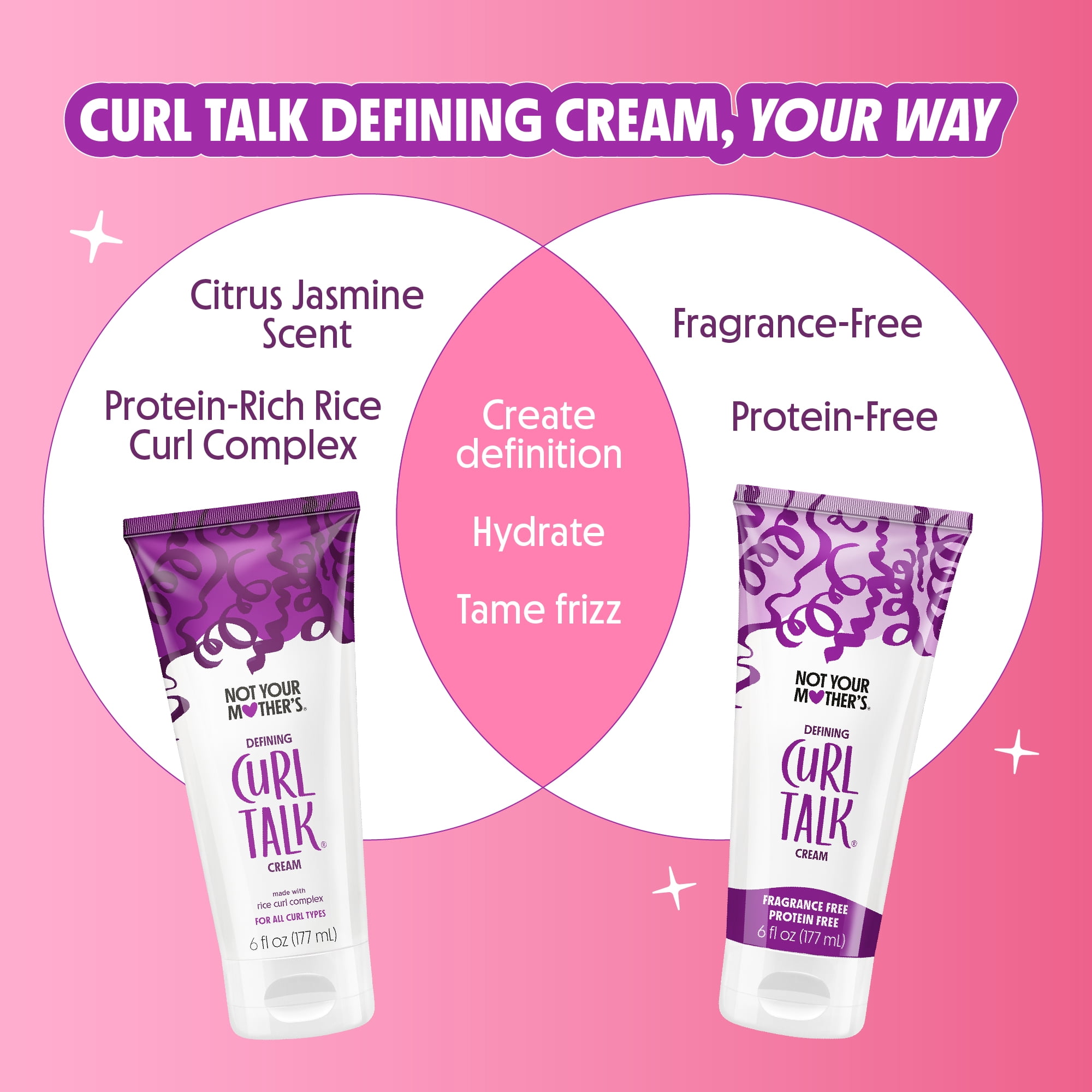 Not Your Mother's Curl Talk Defining Curl Cream, Fragrance-Free and Protein-Free, 6 fl oz