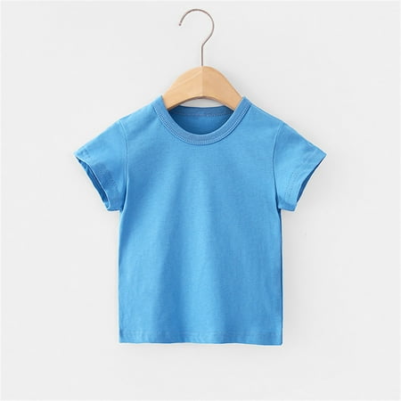 

DAETIROS Breathable Solid Cartoon Summer Prevalent Daily Cute Newborn Baby Girls Boys Rompers Blue
