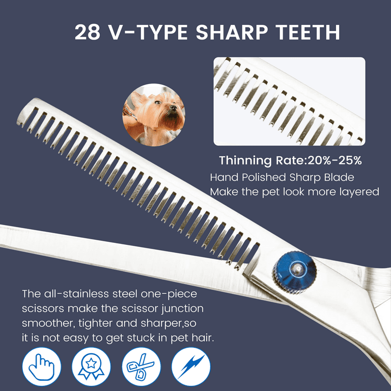 GPED 6 in 1 Dog Grooming Scissors Kit, Professional Shears photo 6