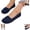 Dark Blue, variant on YOUYEDIAN Flat Shoes for Women Dressy Slip on Non Slip Loafers Spring Summer Work Walking Shoes Comfortable Closed Toe Orthopedic Shoes