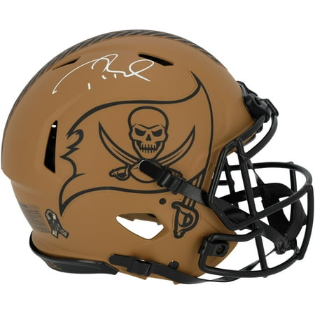 Tom Brady Tampa Bay Buccaneers Autographed Riddell 2023 Salute to Service Speed Authentic Helmet - Fanatics Authentic Certified